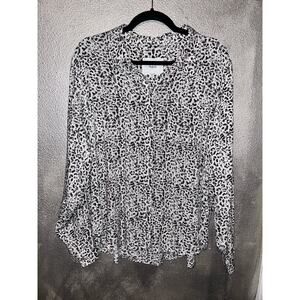 Rails Josephine Watercolor Cheetah Costal Cowgirl Western Boho Casual Shirt